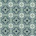 Dark blue and white patterns on the darksea green background Royalty Free Stock Photo